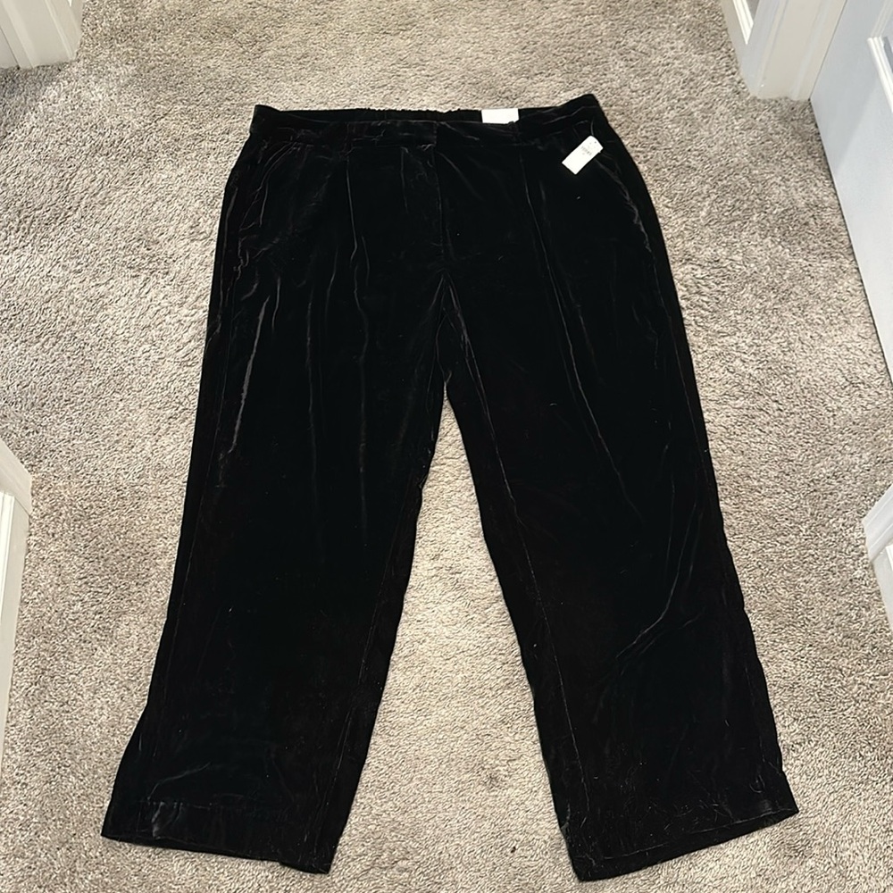 NWT! Old Navy High-Rise Taylor Wide Leg Trousersr — Black Velvet, 2X